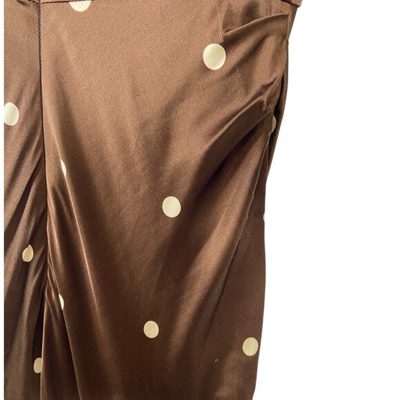 LPA Luisa Midi Dress Satin Polka Dot Retro Glam Formal Party Hoco Statement XXS - Picture 10 of 10